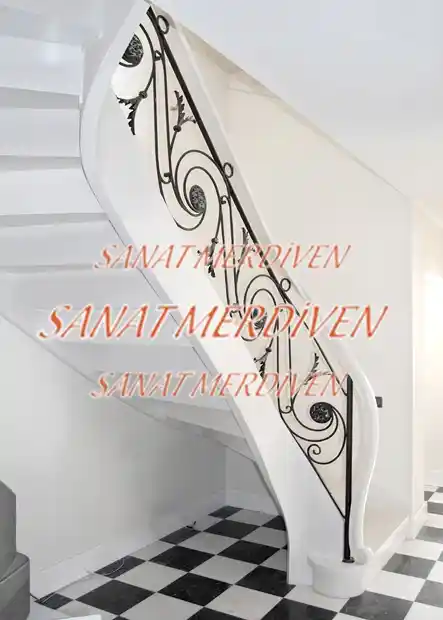 dekorasyon uyumlu beyaz merdiven